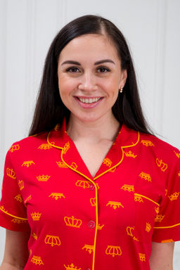 Пижама женская из жакета и шорт из кулирки Мальвина короны, красный - Амадэль фото 8