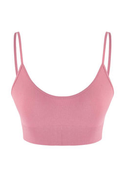 TRENDYOLMILLA Siyah Seamless/Dikissiz Ip Ask?l? Balensiz Kaps?z Bralette Orme Sutyen THMAW23SU00140  фото 26
