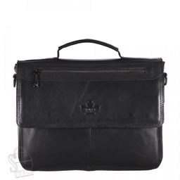 Портфель мужской кожаный 02213Z black Zinimsk в Новосибирске - S-style фото 3