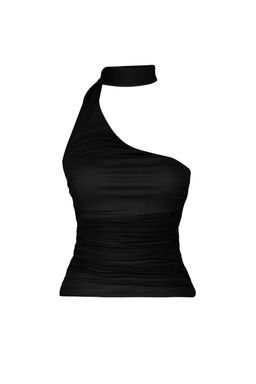 Siyah Boyundan Baglamal? Buzgulu Astarl? Esnek Tul Orme Bluz TWOSS24BZ00202