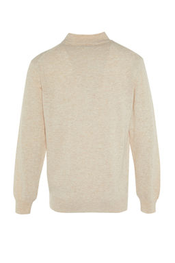 TRENDYOL MAN Bej Slim Fit Yunlu Yar?m Bal?kc? Yaka Basic Triko Kazak TMNAW21KZ1595 - Trendyolmilla фото 15