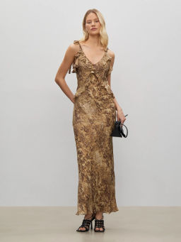 Платье Emka приталенное мультиколор из вискозы фото 2