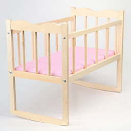 Кровать - качалка для кукол, большая, 50×30×45 см