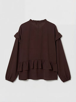 Ba?lamal? Yaka Oversize F?rf?rl? Bluz