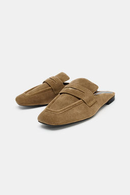SPLIT SUEDE MULE LOAFERS - Zara фото 4