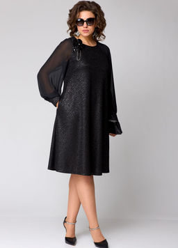 Платье EVA GRANT 7279В-Р черный+шифон