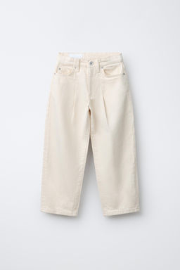 PANTAL?N BLOOMER PLIEGUES / Blanco