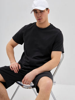 Костюм мужской кулирка с лайкрой ЛУКАС ЧЕРНЫЙ