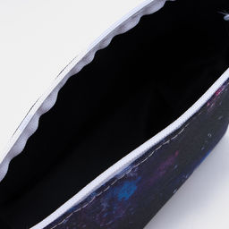 Косметичка на молнии, чёрная, синяя