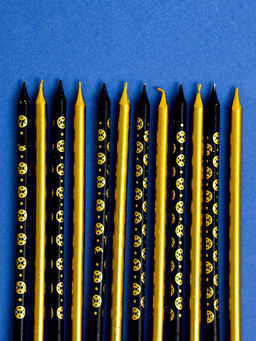 Свечи для торта Дискотека, 12 шт., золотой и черный - Страна карнавалия фото 3