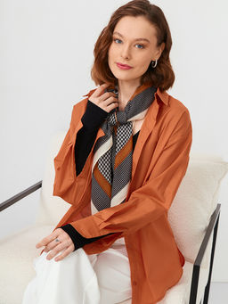 Большой, мягкий, тонкий и очень нежный двусторонний платок с рисунком. - Tantino фото 8