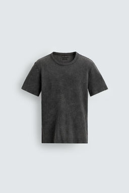 CAMISETA PUNTO SLIM FIT ESTRUCTURA / Negro lavado - Zara фото 9