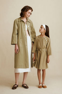 VESTIDO POPEL?N CINTUR?N CREATED BY CARAMEL LONDON X ZARA / Khaki  фото 9