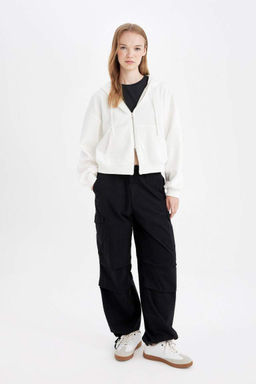 Толстовка Cool Standard Fit с капюшоном на молнии - Defacto фото 2