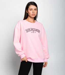 Свитшот #КТ1782, розовый