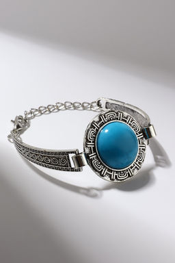 Браслет ассорти «Бирюзовый мир» круг, цвет голубой в серебре, L=19 см