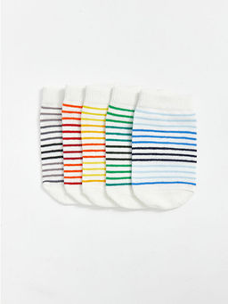?izgili Erkek Bebek Patik ?orap 5li