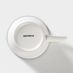 Кружка Доляна «Формула кофе», 340 мл, фарфор, белая, чёрная