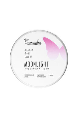 Мерцающий крем с феромоном Eromantica Moonlight с ароматом клубники с шампанским (серебро), 60 мл
