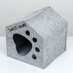 Домик для животных из войлока Будка Лапа Джентельмена, 37 х 37 х 37 см - Simaland фото 3