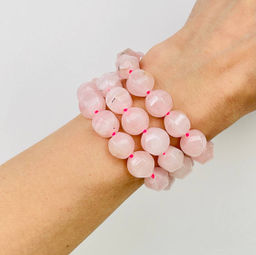 Бусины для украшений из Розового кварца 37 см