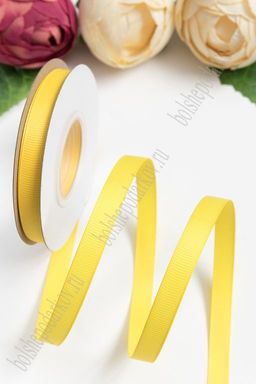 Лента репсовая 1 см*20 ярд "1 сорт" (SF-1346) желтый №132