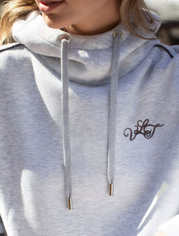 Худи Vilatte из футера серый меланж  фото 2