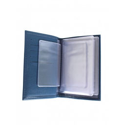 Обложка для автодокументов Croco-АВ-101 н/к, синий бергамо (47) 264755  фото 3