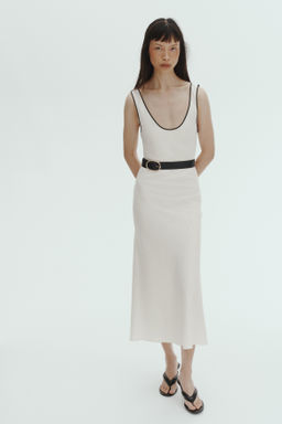 Vestido lencero en mezcla de lino - H&m фото 2
