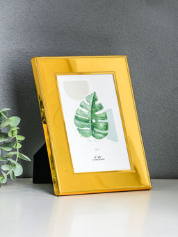 Фоторамка металл на 1 фото 10х15 см "Зеркало" золото гальваника 1,7х15х20,2 см