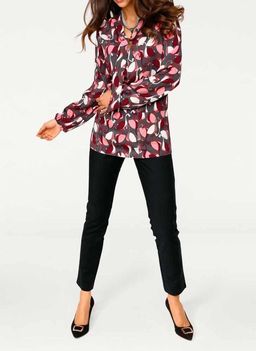 Блузка, серо-коралловая - Ashley brooke фото 3