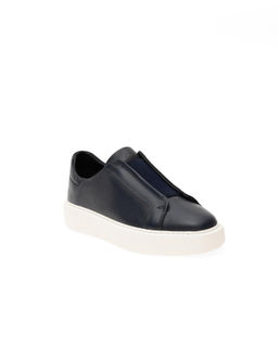 Lacivert %100 Deri Casual Ayakkab_