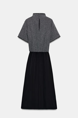 VESTIDO MIDI COMBINADO / Gris medio - Zara фото 7