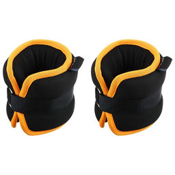 Утяжелители неопреновые ONLYTOP, 2 шт. × 1 кг, цвет чёрный/оранжевый