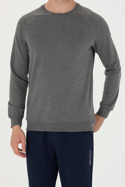 U. S. Polo Assn / Мужской базовый свитшот антрацитовый меланж - U.s. polo assn фото 5