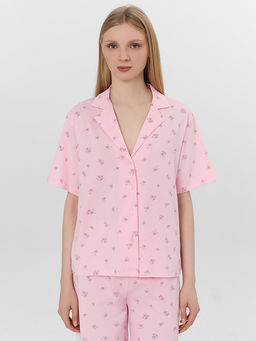 Комплект домашний женский розовый с цветочным принтом - Mark formelle фото 3