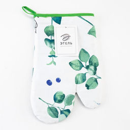 Варежка-прихватка Этель Eucalyptus 20х27см,100% хлопок, саржа 190 гр/м2  фото 4