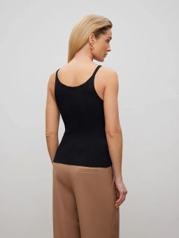 Чёрный топ-лапша - Emka фото 4