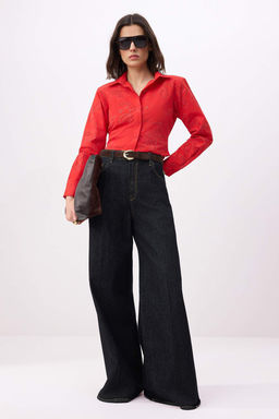 K?rm?z? Vatkal? Fisto Arkadan Baglamal? Gomlek TWOSS26GO00114