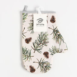Цена за 2 шт. Варежка-прихватка Christmas tree, 20?28 см, саржа, 100% хлопок, ватин 250 г/м?