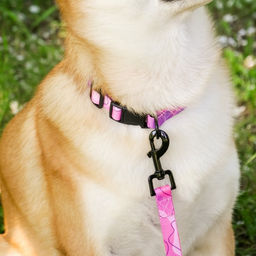 Набор Нежность, застёжка - фастекс, поводок 2 м и ошейник 28-46 см - Пушистое счастье фото 11