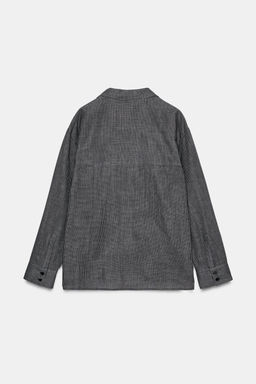CAMISA CUADROS ZW COLLECTION / Negro / Blanco - Zara фото 6