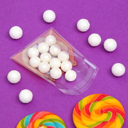 Цена за 100 шт. Пакет БОПП с липкой лентой, "Праздничное ассорти", 10*10+3см