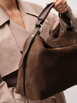 Замшевая сумка Andrea DBR 31374 кофе  фото 8