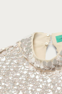 TOP LENTEJUELAS MARISA BERENSON X ZARA / Rosa claro