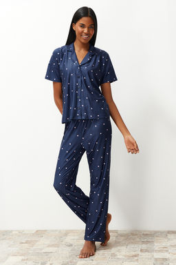 Gul Kurusu Kalpli Orme Pijama Tak?m? THMSS24PT00286