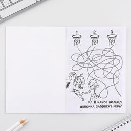 Подарочный набор смешбук А5, 8 листов и восковые мелки «Милый котенок»