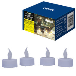 ULD-F070 WARM WHITE TEACANDLE SET4 Фигура светодиодная Свеча-таблетка на батарейках CR2032 (в/к), в составе набора из 4 штук. 1 светодиод. Теплый белый свет. TM Uniel - Volpe фото 10