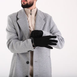 Перчатки мужские, безразмерные, без утеплителя, цвет чёрный - Simaland фото 4