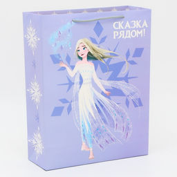 Пакет подарочный, 31 х 40 х 11,5 см Сказка рядом, Холодное сердце - Disney фото 2
